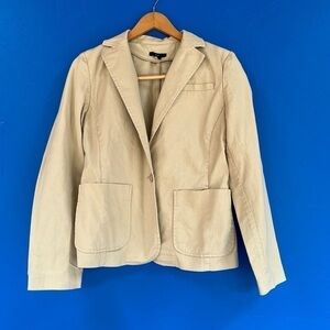 Vintage blazer Gap khaki button up neutral academia casual y2k 90s jacket medium